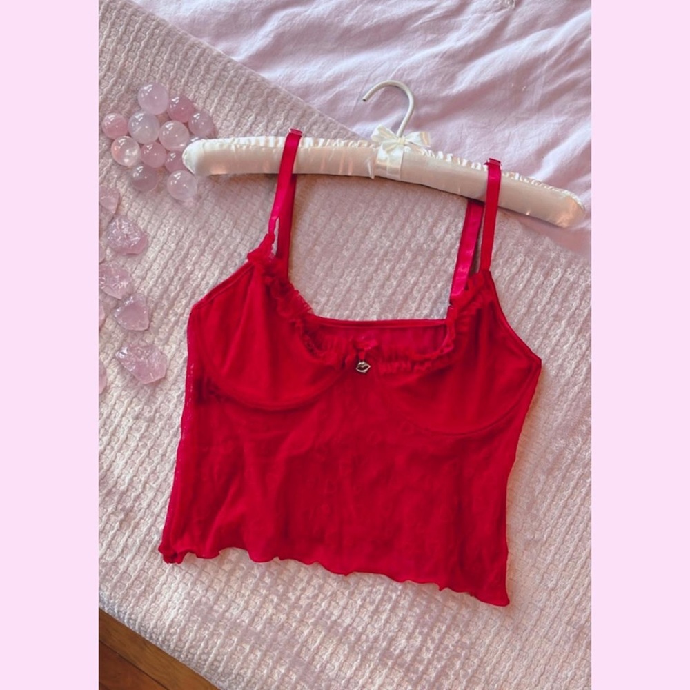 Red Bustier Top